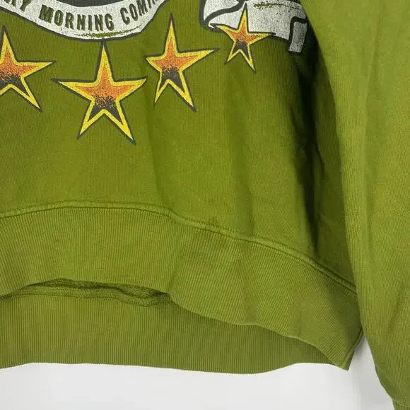 Daydreamer Johnny Cash Sunday Morning Coming Down Crew Sweatshirt Green Small - Picture 6 of 8